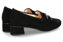 Damen Hassia Pumps SIENA H-WEITE SAMTZIEGE SCHWARZ