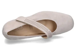 Damen Hassia Riemenpumps CORDOBA SAMTKID LEDER- porzella