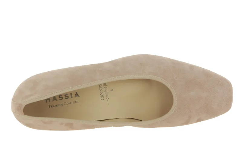 Damen Hassia Slipper CANNES SAMTZIEGE PEARL WHITE