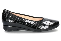 Damen Hassia Slipper PETRA CROCOLACK SCHWARZ (40½)