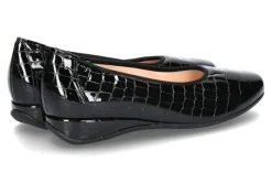 Damen Hassia Slipper PETRA CROCOLACK SCHWARZ (40½)
