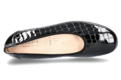 Damen Hassia Slipper PETRA CROCOLACK SCHWARZ (40½)