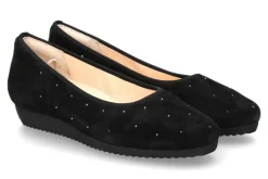 Damen Hassia Slipper SANREMO SAMTZIEGE SCHWARZ (35)