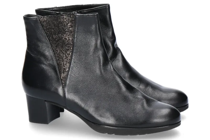 Damen Hassia Stiefelette SEVILLA WEITE-G NAPPALUX BLACK ANTRACIT (42½)