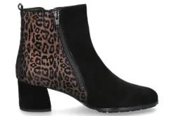 Damen Hassia Stiefelette TURIN SAMTZIEGE SCHWARZ BRONCE (37½)