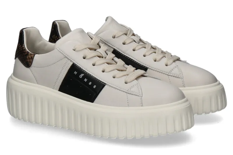 Damen Hogan Damen- Sneaker H-STRIPES ALLACCIATO FASCIA LOGO- hellbeige