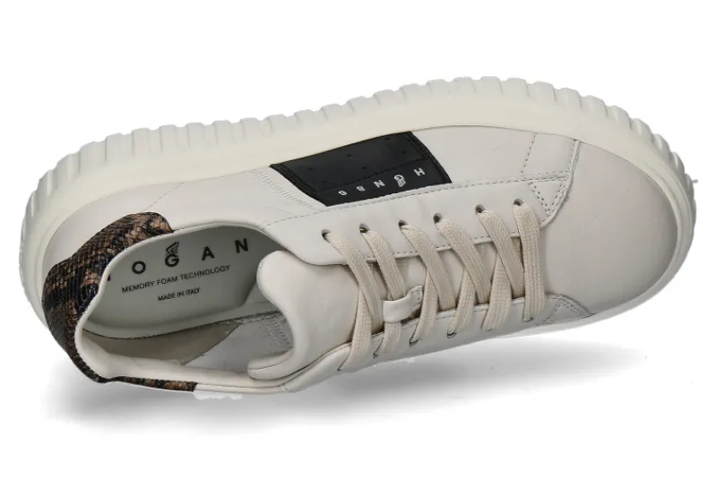 Damen Hogan Damen- Sneaker H-STRIPES ALLACCIATO FASCIA LOGO- hellbeige