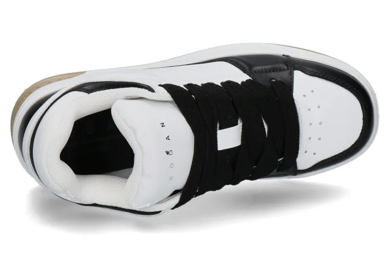 Herren Hogan Herren- Sneaker ALLACCIATO LEATHER- weiss/schwarz