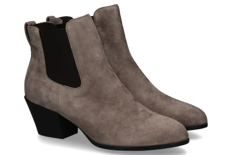 Damen Hogan Stiefelette BOOTIE CAMOSCIO STONE (39)