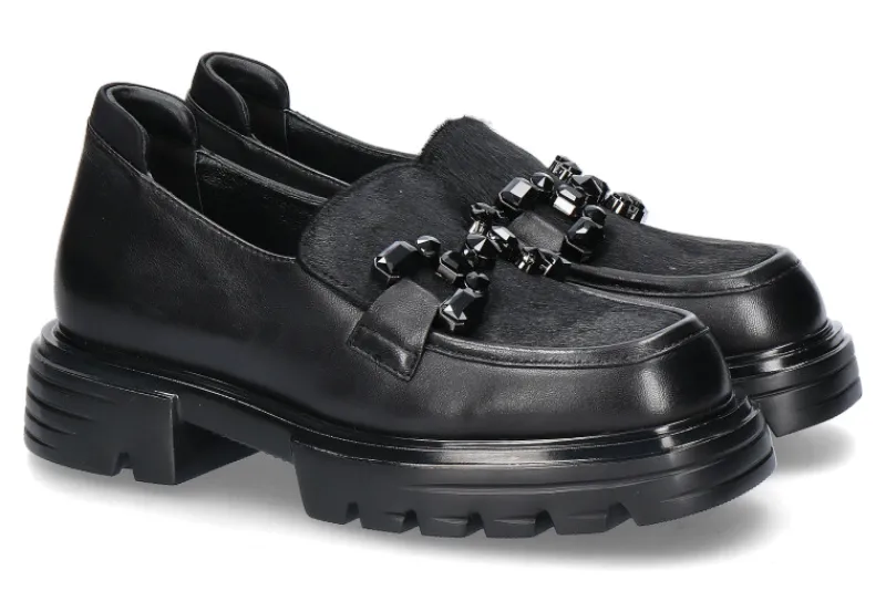 Damen Jeannot Loafer SJ624J NAPPA CAVALLINO- nero/ schwarz
