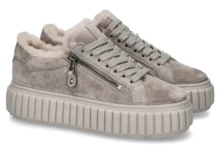 Damen Kennel und Schmenger Kennel & Schmenger Sneaker gefüttert ZAP SUEDE/LAMMFELL- elefant/nature