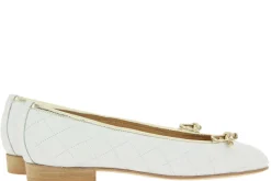 Damen Lorbac Ballerina MEFY QUILTED WHITE ORO