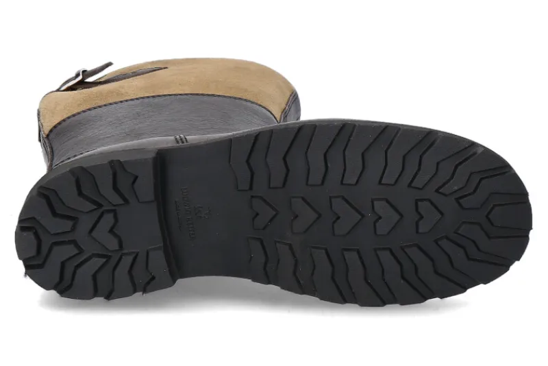 Damen Ludwig Reiter Stiefel MARONIBRATERIN- dunkelbraun/ grün