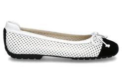 Damen Mania Ballerina 911 CAMOSCIO- schwarz/weiss