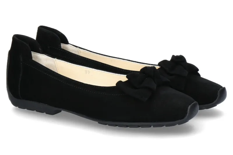 Damen Mania Ballerina CAMOSCIO NERO