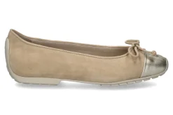 Damen Mania Ballerina LAMINATO CAMOSCIO- oro/beige
