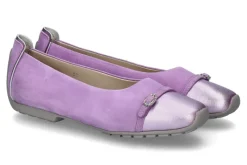 Damen Mania Ballerina LAMINATO CAMOSCIO- flieder