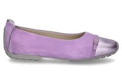Damen Mania Ballerina LAMINATO CAMOSCIO- flieder