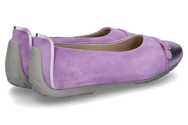 Damen Mania Ballerina LAMINATO CAMOSCIO- flieder