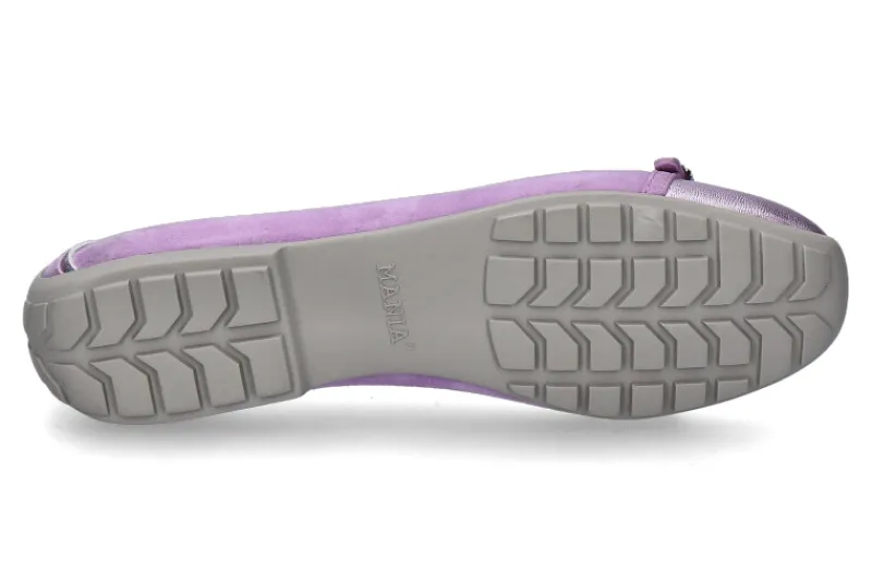 Damen Mania Ballerina LAMINATO CAMOSCIO- flieder