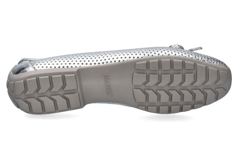 Damen Mania Ballerina LAMINATO ARGENTO