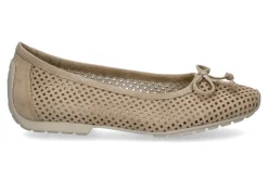 Damen Mania Ballerina LILLY PERFORATO BEIGE