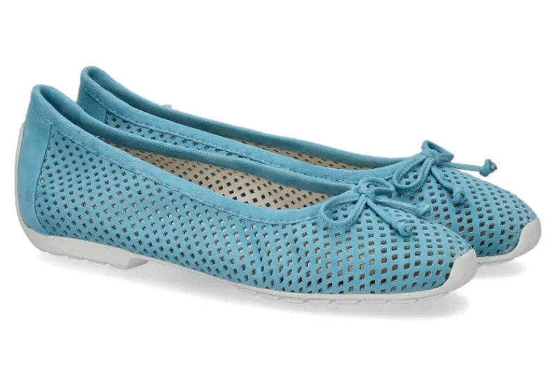 Damen Mania Ballerina LILLY PERFORATO CAMOSCIO CIEL