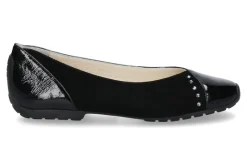 Damen Mania Ballerina NAPLACK CAMOSCIO NERO
