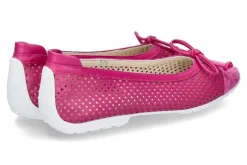 Damen Mania Ballerina PERFORATO CAMOSCIO-pink
