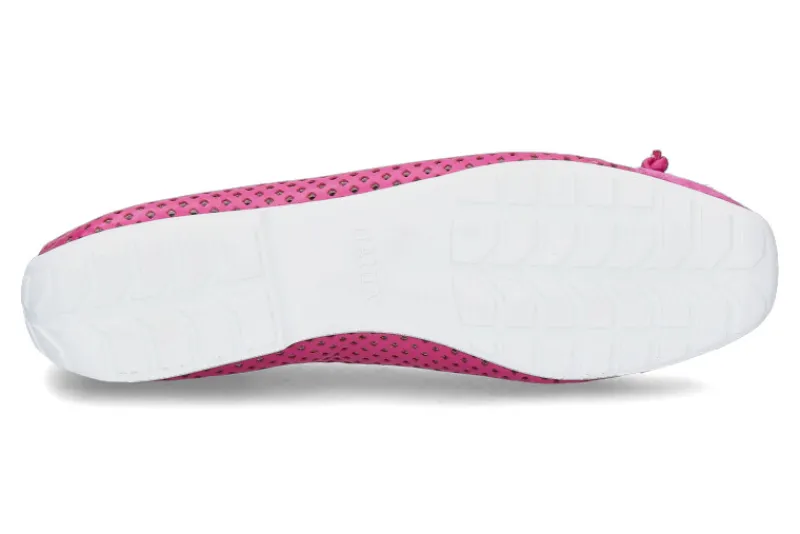 Damen Mania Ballerina PERFORATO CAMOSCIO-pink