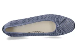 Damen Mania Ballerina PERFORATO CAMOSCIO JEANSBLU