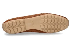 Damen Mania Ballerina PERFORATO CAMOSCIO COGNAC (41½)