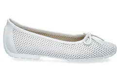 Damen Mania Ballerina PERFORATO BIANCO (37 )