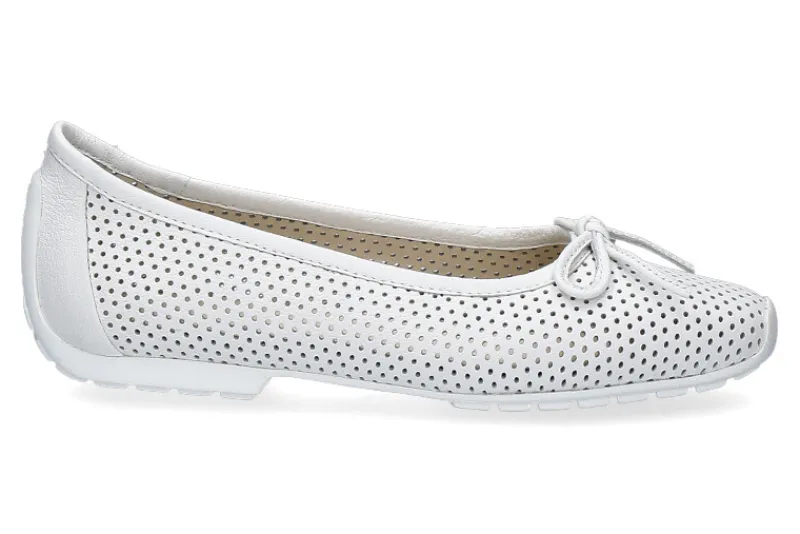 Damen Mania Ballerina PERFORATO BIANCO (37 )