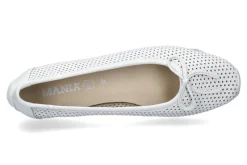Damen Mania Ballerina PERFORATO BIANCO (37 )
