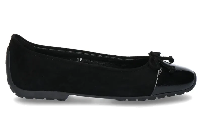 Damen Mania Ballerina PIUMA NERO CAMOSCIO NERO (39)