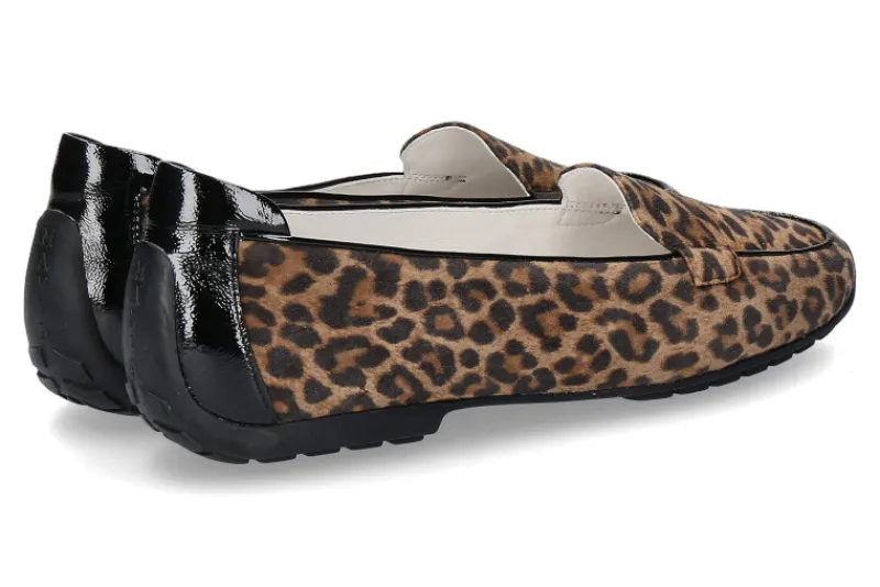 Damen Mania Slipper CAMOSCIO LEOPARD PIUMA NERO (39)