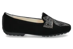 Damen Mania Slipper CAMOSCIO NERO STRASS