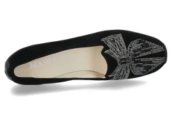 Damen Mania Slipper CAMOSCIO NERO STRASS