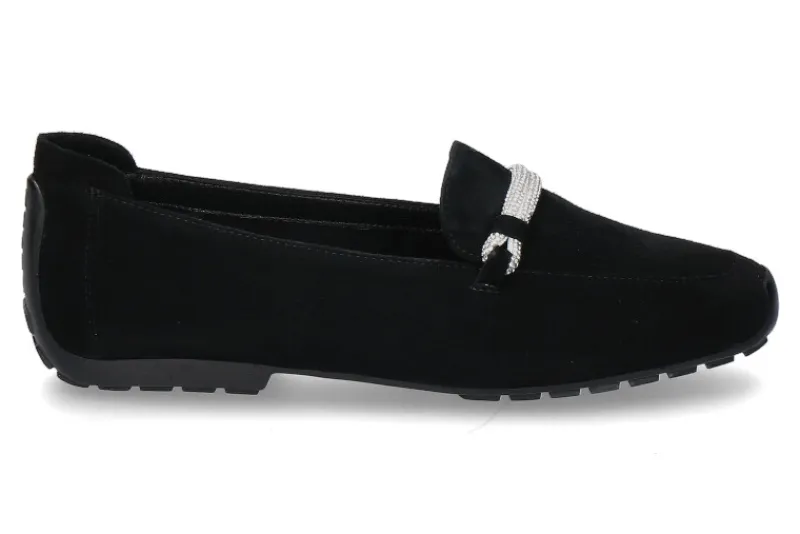 Damen Mania Slipper gefüttert CAMOSCIO 805P- schwarz