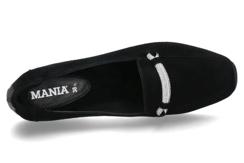 Damen Mania Slipper gefüttert CAMOSCIO 805P- schwarz