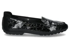 Damen Mania Slipper gefüttert CAMOSCIO VERNICE NERO (42)