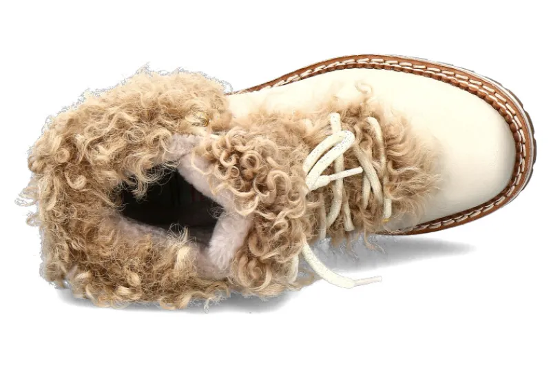 Damen Montelliana Schnürstiefelette gefüttert CLARA OFFWHITE
