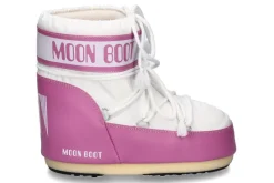 Damen Moon Boot Bootie ICON LOW NYLON- pink/white