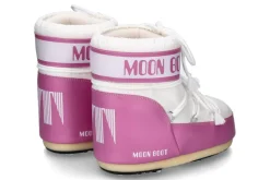 Damen Moon Boot Bootie ICON LOW NYLON- pink/white