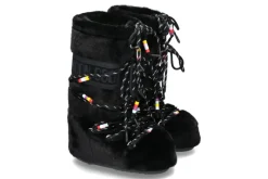 Damen Moon Boot Boots ICON FAUX FUR BEADS- black/schwarz
