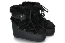 Damen Moon Boot ICON LOW FAUX FUR BLACK