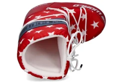 Damen Moon Boot snow boot RETROBIKER WHITE STARS PRINT- white/ red