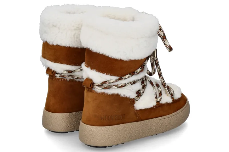 Damen Moon Boot Snowboot gefüttert LTRACK SHEARLING- whiskey/off white