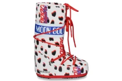 Damen Moon Boot Snowboot RETROBIKER DALMATIAN- white/ red